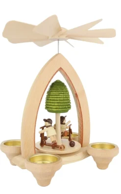 Heinz Lorenz Osterpyramide & Osterkerzenhalter*Teelichtpyramide Spielwiese, 26 cm von