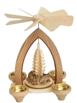 Heinz Lorenz Teelichtpyramiden | Weihnachtspyramiden*Teelichtpyramide Wildschweingruppe, 26 cm von