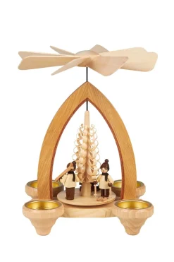 Heinz Lorenz Teelichtpyramiden | Weihnachtspyramiden*Teelichtpyramide Winterkinder, 26 cm von