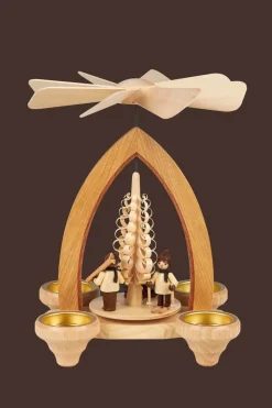 Heinz Lorenz Teelichtpyramiden | Weihnachtspyramiden*Teelichtpyramide Winterkinder, 26 cm von