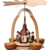 Thomas Preißler Teelichtpyramiden*Teelicht-Weihnachtspyramide mit Seiffener Kirche, 24 cm von