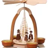 Thomas Preißler Teelichtpyramiden | Weihnachtspyramiden*Teelicht-Weihnachtspyramide mit Kurrende, 24 cm von