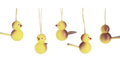 SEIFFENcom by Nestler GmbH Frühlingsdeko*Vögel zum Hängen, 5 Stück, gelb/braun von SEIFFEN.COM