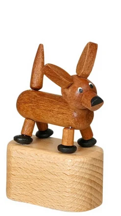 Jan Stephani Holzspielzeug*Wackelfigur Dackel von