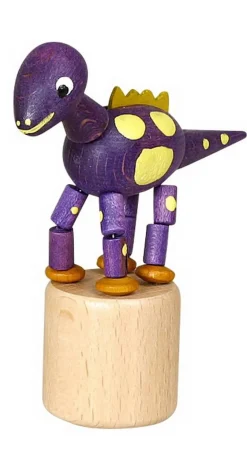 Jan Stephani Holzspielzeug*Wackelfigur lila Dinosaurier von