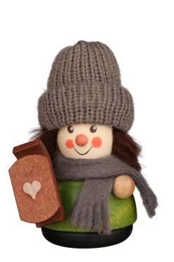 Christian Ulbricht Holzfiguren & Dekofiguren*Wackelmännchen Rodler, 8 cm von