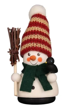 Christian Ulbricht Neuheiten | Weihnachtsfiguren*Wackelmännchen Schneemann mit Besen von