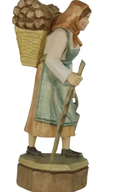 Schnitzkunst aus dem Erzgebirge Holzschnitzereien*Waldfrau, geschnitzt, 25 cm, von