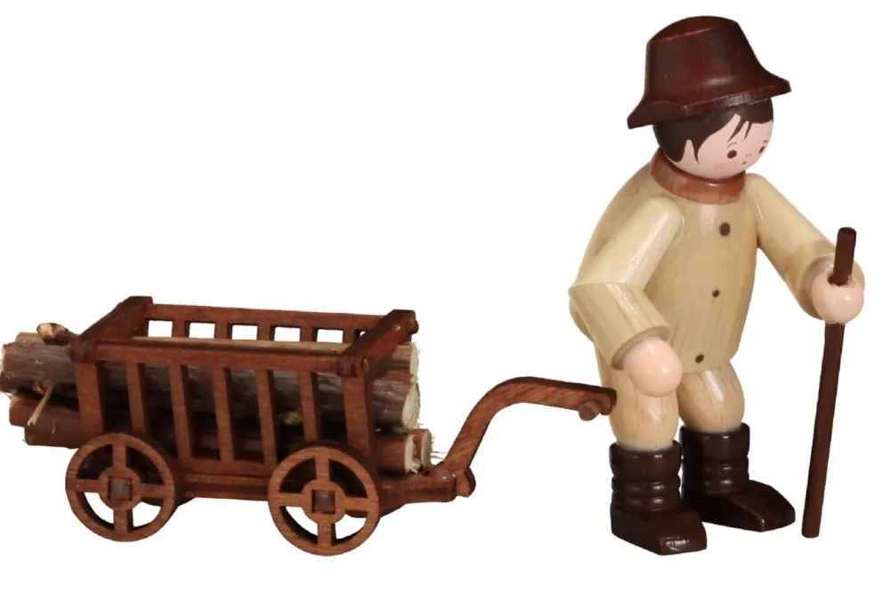 Romy Thiel Romy Thiel Figuren*Waldmann mit Handwagen, von