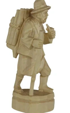 Schnitzkunst aus dem Erzgebirge Holzschnitzereien*Waldmann mit Pfeife, 16 cm, , geschnitzt von