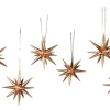 Albin Preißler Christbaumschmuck*Weihnachtsbaumschmuck aus Holz, Weihnachtssterne kupfer, 6-teilig von