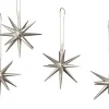 Albin Preißler Christbaumschmuck*Weihnachtsbaumschmuck aus Holz, Weihnachtssterne silber, 4-teilig von
