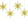 Albin Preißler Christbaumschmuck*Weihnachtsbaumschmuck aus Holz, Weihnachtssterne gelb, 6-teilig von