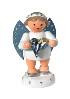 KWO Weihnachtsengel*Weihnachtsengel - Freundschaftsbote mit Swarovski Herz, 6 cm von