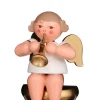 Christian Ulbricht Auslaufartikel*Weihnachtsengel - Musikengel sitzend mit Fanfare, 6 cm, farbig von