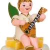 Hubrig Volkskunst Weihnachtsengel*Weihnachtsengel mit Balalaika, 6 cm von
