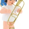 Figurenland Uhlig GmbH Weihnachtsengel*Weihnachtsengel mit Bariton und blauen Flügeln von Figurenland Uhlig