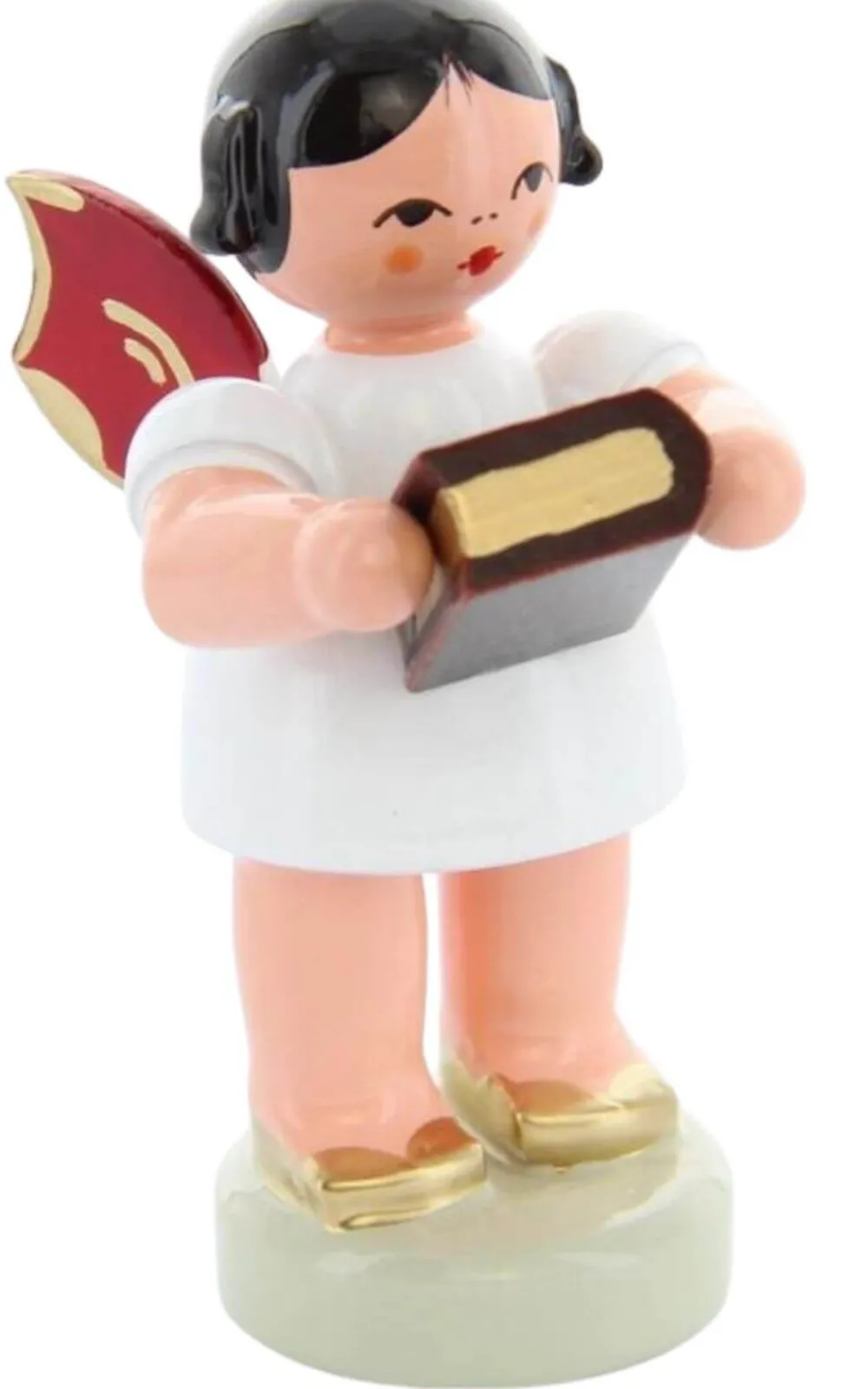 Figurenland Uhlig GmbH Weihnachtsengel*Weihnachtsengel mit Bibel und roten Flügeln von Figurenland Uhlig