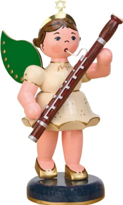 Hubrig Volkskunst Weihnachtsengel*Weihnachtsengel mit Fagott, 16 cm von
