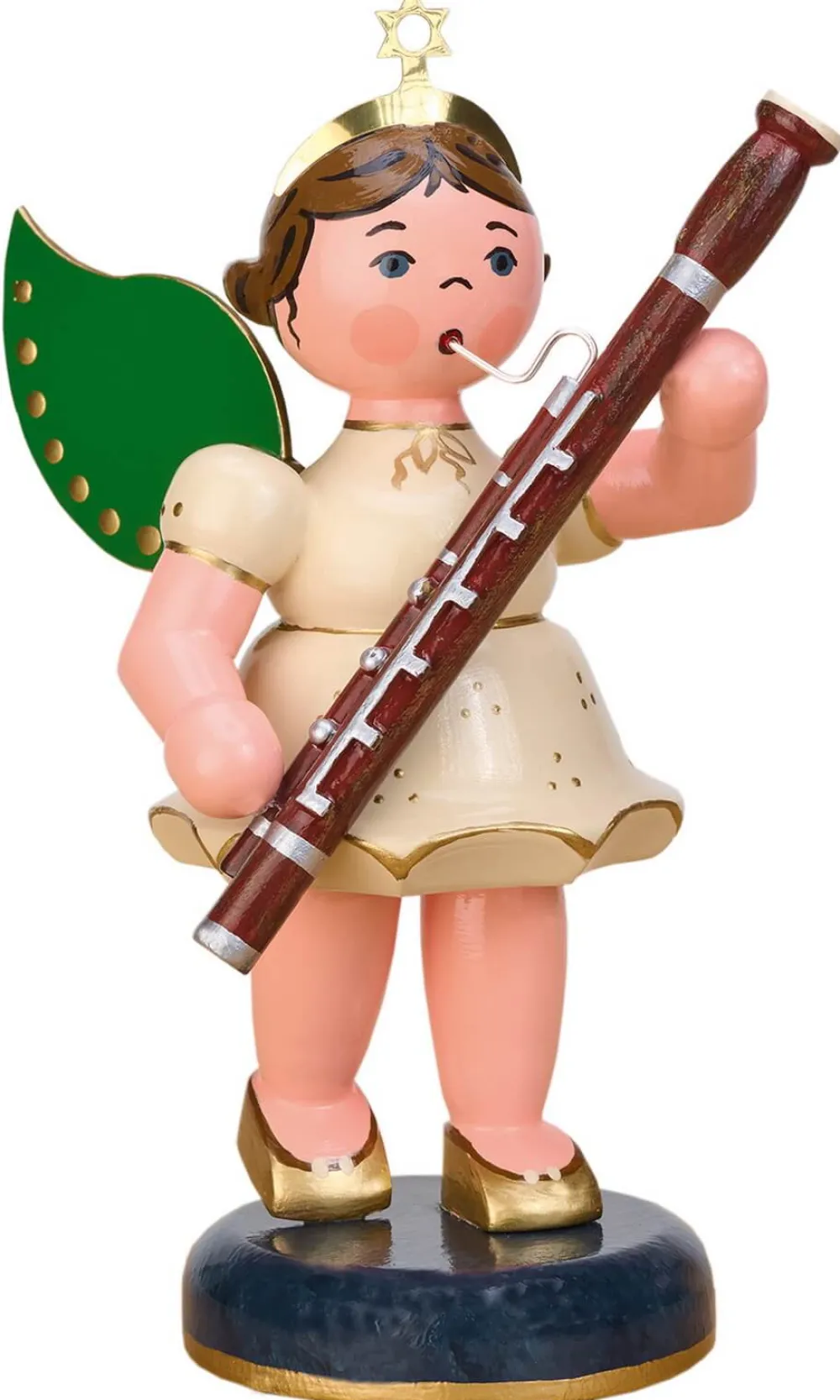 Hubrig Volkskunst Weihnachtsengel*Weihnachtsengel mit Fagott, 16 cm von