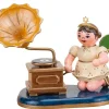 Hubrig Volkskunst Weihnachtsengel*Weihnachtsengel mit Grammophon, 7 cm von