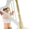 Figurenland Uhlig GmbH Weihnachtsengel*Weihnachtsengel mit Harfe und roten Flügeln von Figurenland Uhlig