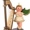 Hubrig Volkskunst Weihnachtsengel*Weihnachtsengel mit Harfe von