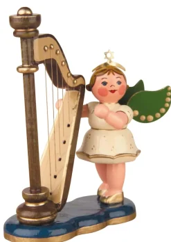 Hubrig Volkskunst Weihnachtsengel*Weihnachtsengel mit Harfe von