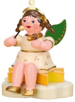 Hubrig Volkskunst Weihnachtsengel*Weihnachtsengel mit Klangholz, 6 cm von