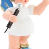 Figurenland Uhlig GmbH Weihnachtsengel*Weihnachtsengel mit Mikrofon und blauen Flügeln von Figurenland Uhlig