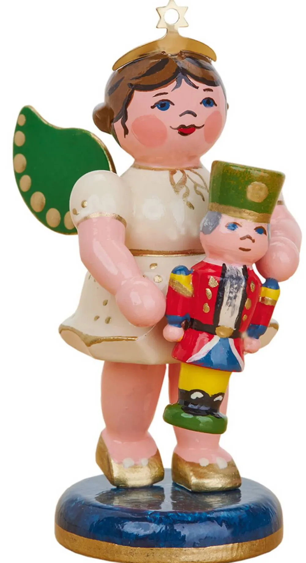 Hubrig Volkskunst Weihnachtsengel*Weihnachtsengel mit Nussknacker, 7 cm von