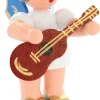 Figurenland Uhlig GmbH Weihnachtsengel*Weihnachtsengel stehend mit Gitarre und blauen Flügeln von