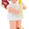 Figurenland Uhlig GmbH Weihnachtsengel*Weihnachtsengel stehend mit Kerze und roten Flügeln von
