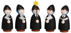 Romy Thiel Weihnachtsfiguren | Romy Thiel Figuren*Weihnachtsfiguren Kurrende, 5-teilig, schwarz, 6 cm von
