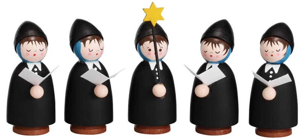 Romy Thiel Weihnachtsfiguren | Romy Thiel Figuren*Weihnachtsfiguren Kurrende, 5-teilig, schwarz, 6 cm von