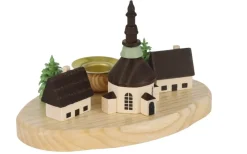 Knuth Neuber Kerzenhalter Weihnachten*Weihnachtskerzenhalter Seiffener Dorf von