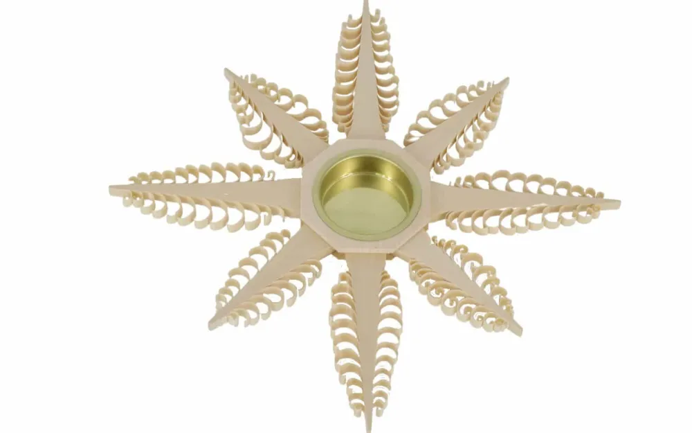 Martina Rudolph Kerzenhalter Weihnachten*Weihnachtskerzenhalter Spanbaumstern von