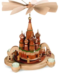 Müller Kleinkunst Einzelstücke | Weihnachtspyramiden*Weihnachtspyramide Basilius-Kathedrale Moskau, 40 cm von