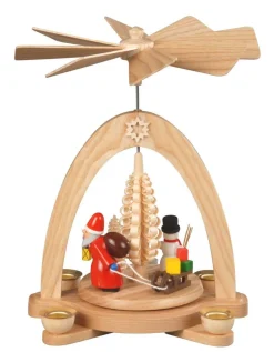 Albin Preißler Weihnachtspyramiden*Weihnachtspyramide Bescherung, natur, 20 cm von