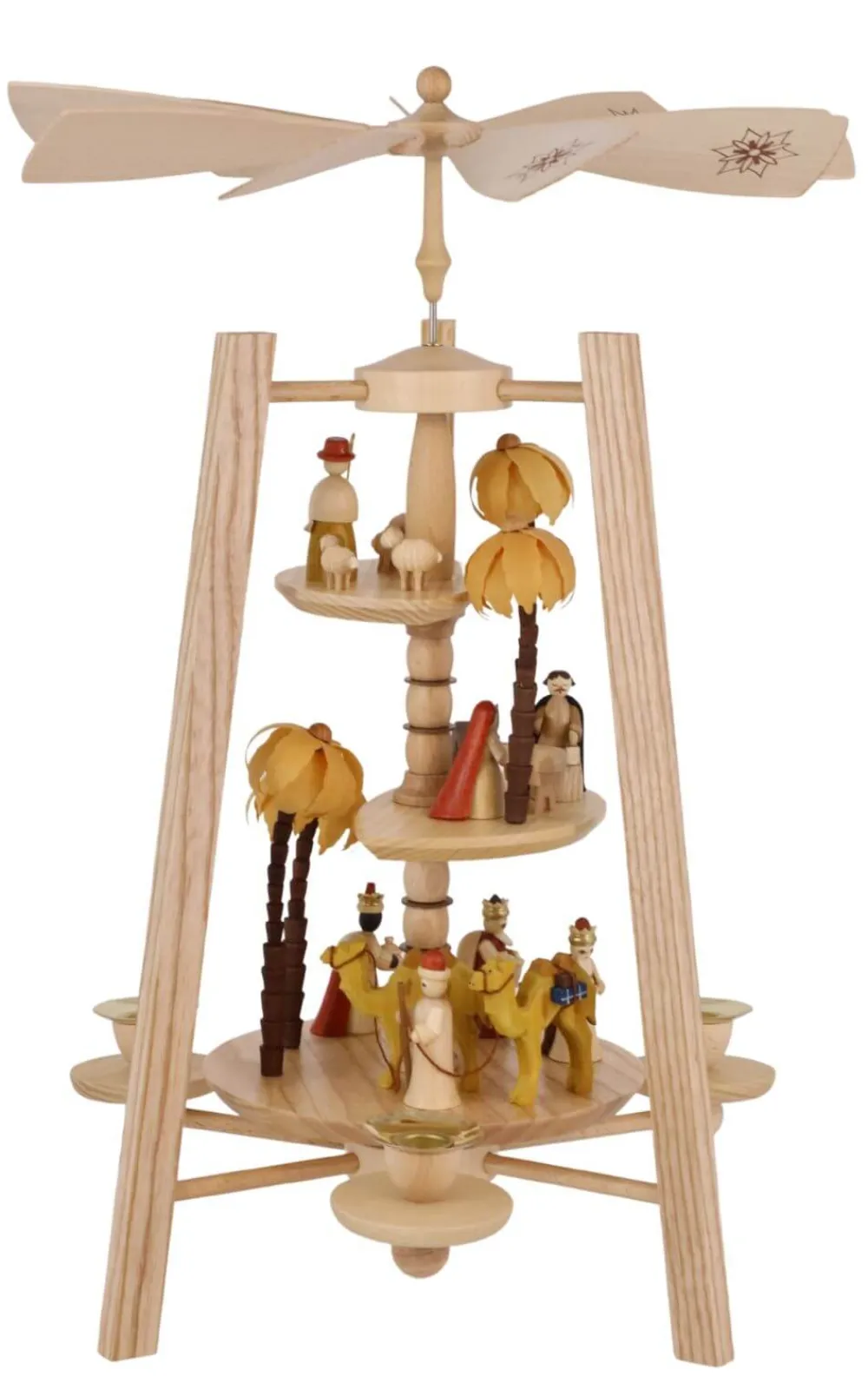 Richard Glässer GmbH Weihnachtspyramiden*Weihnachtspyramide Christi Geburt, 3 – stöckig, natur, 40 cm von Richard Glässer