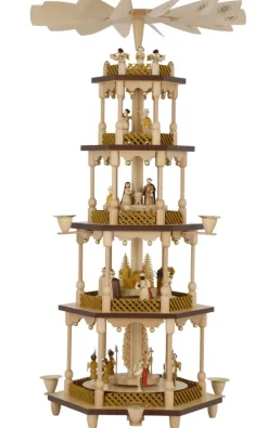 Richard Glässer GmbH Auslaufartikel*Weihnachtspyramide Christi Geburt, 4 – stöckig, 70 cm von Richard Glässer