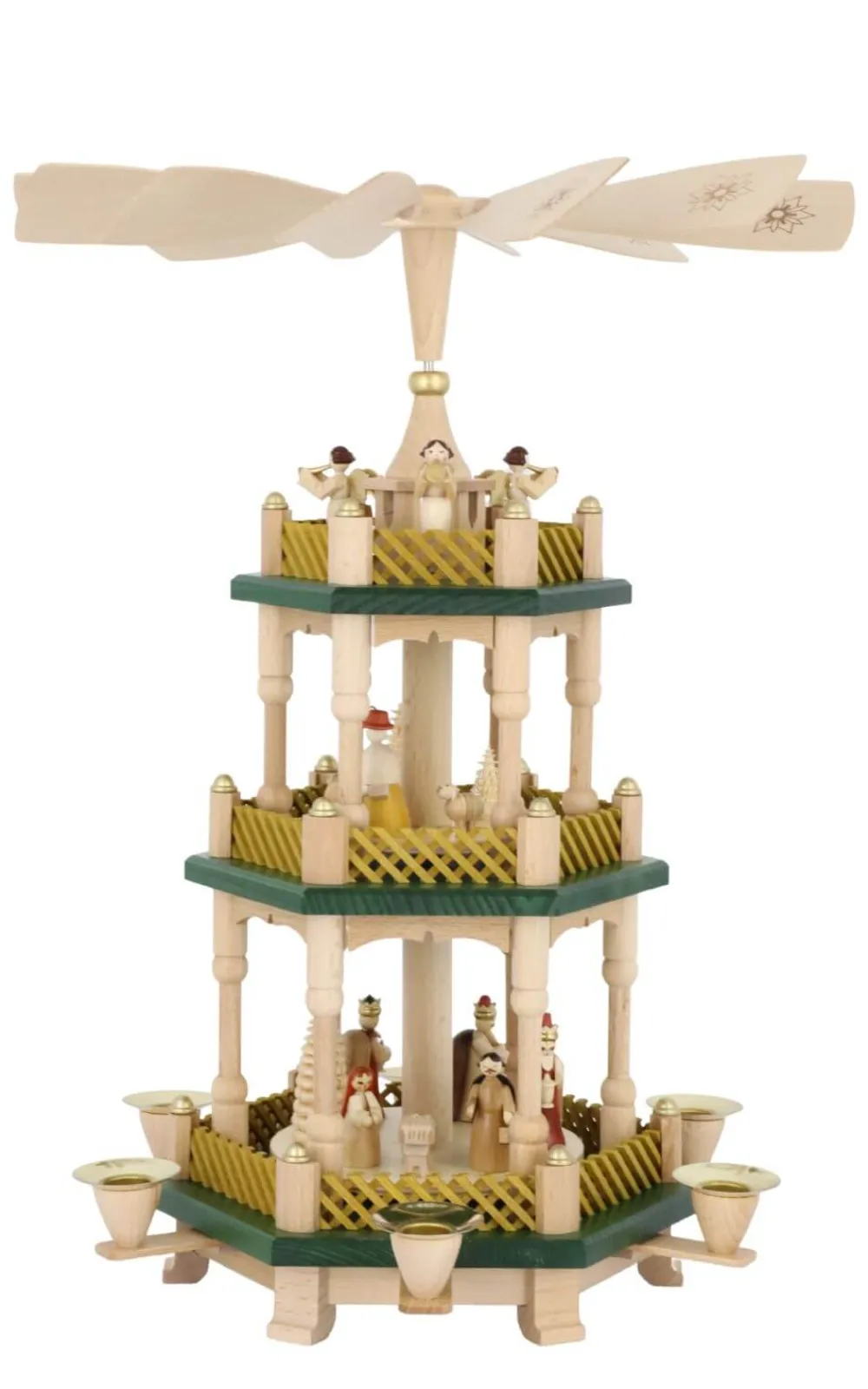 Richard Glässer GmbH Weihnachtspyramiden*Weihnachtspyramide Christi Geburt, natur, 40 cm von Richard Glässer