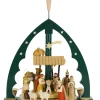 Richard Glässer GmbH Weihnachtspyramiden*Weihnachtspyramide Christi Geburt, grün, 40 cm von Richard Glässer
