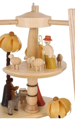 Richard Glässer GmbH Weihnachtspyramiden*Weihnachtspyramide Christi Geburt, 3 – stöckig, natur, 40 cm von Richard Glässer