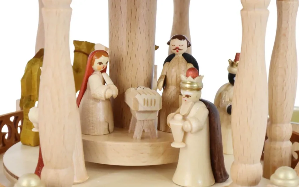 Richard Glässer GmbH Neuheiten | Weihnachtspyramiden*Weihnachtspyramide Christi Geburt, 3 – stöckig, 46 cm von Richard Glässer