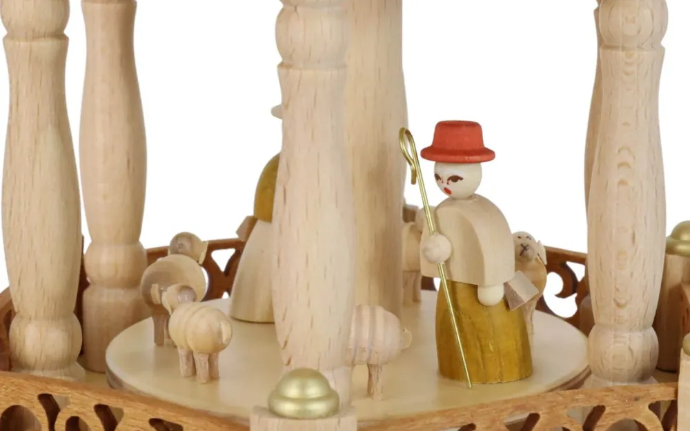 Richard Glässer GmbH Neuheiten | Weihnachtspyramiden*Weihnachtspyramide Christi Geburt, 3 – stöckig, 46 cm von Richard Glässer
