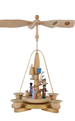 Richard Glässer GmbH Weihnachtspyramiden*Weihnachtspyramide Engeltreppe mit Christi Geburt, 28 cm von Richard Glässer