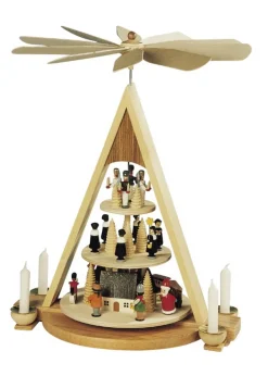 Knuth Neuber Weihnachtspyramiden*Weihnachtspyramide Erzgebirgsweihnacht, 3 - stöckig von
