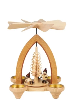 Heinz Lorenz Teelichtpyramiden | Weihnachtspyramiden*Weihnachtspyramide für Teelichte Eisläufer, 26 cm, von