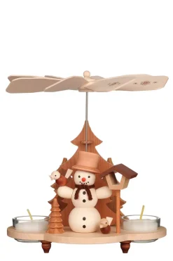 Christian Ulbricht Weihnachtspyramiden*Weihnachtspyramide für Teelichte Schneemann, 20 cm von